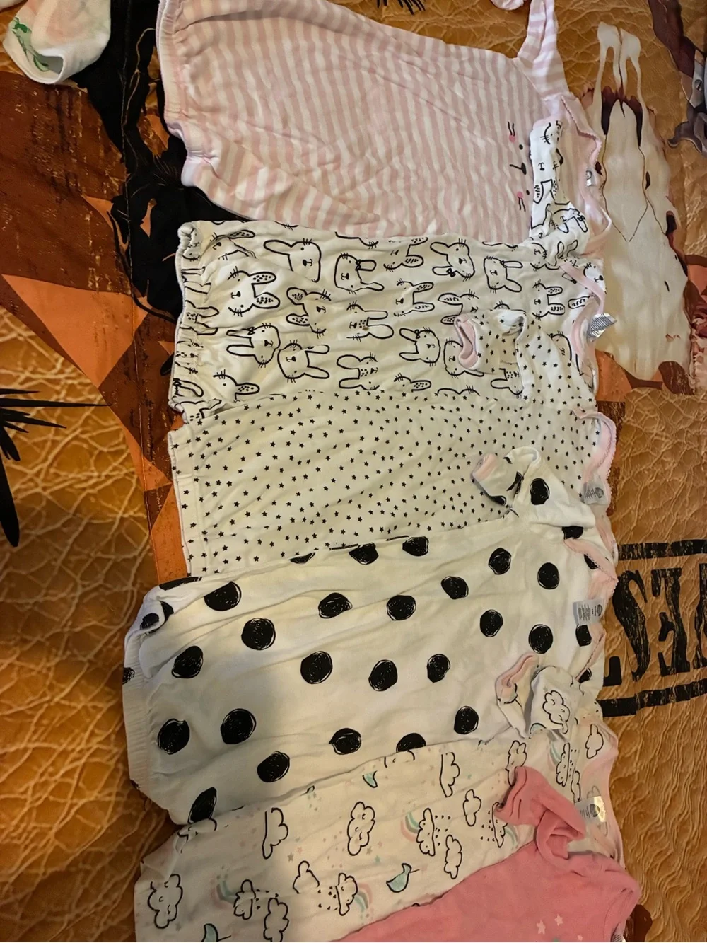 Carter's Pink and Gray Cloud Print Sleep Sack Set